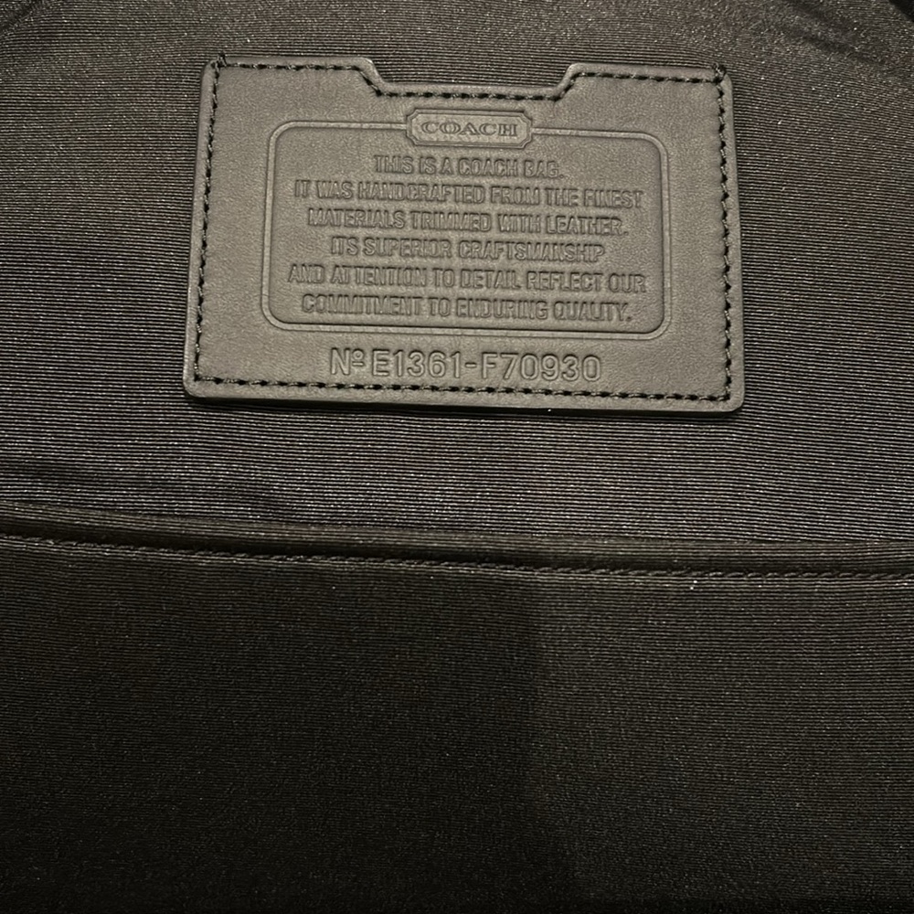 NWT Coach “CCV Utility Pack” Back Pack Black Genuine Leather & Canvas 19X12 - Picture 9 of 15